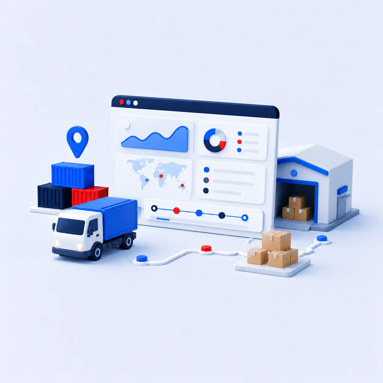 Operational websites, portals and integrations for logistics